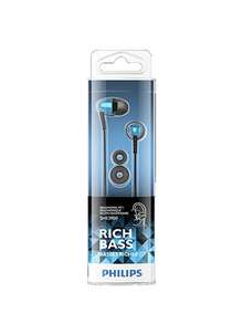 PHILIPS SHE3900BL 有線入耳式耳機，深沉強勁低音立體聲耳機，3 種尺寸柔軟矽膠耳塞，鍍金 3.5mm 插頭，1.2M 銅線，10-22000Hz 寬頻響應，輕量舒適佩戴有線耳機，藍色原裝正品 - 查看 5