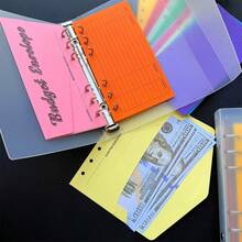 1pc Transparent Frosted A6 Envelope Binder, Envelope Storage Book, Money Saving Plan Book, Cash Envelope Storage Folder, Budget Planning, Weekly & Monthly Financial Tracking, Savings Budget Binder With Cash Envelopes - Shape - View 7
