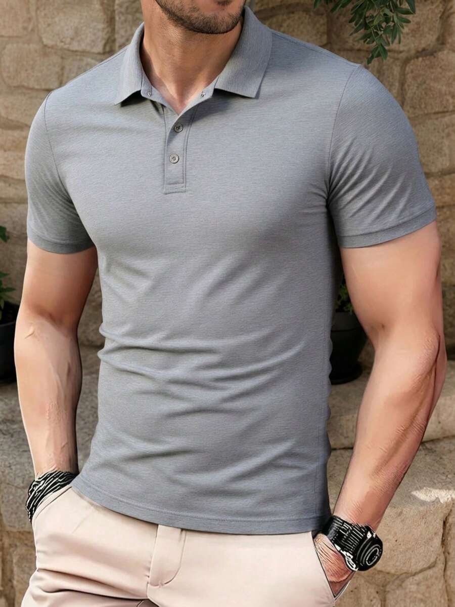 ALTZTAR 男士纯色休闲通勤 Polo 衫