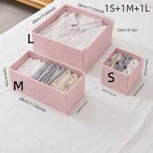 3/6/9pcs Foldable Fabric Storage Boxes, Baby Clothes Organizer Divider Bins, Wardrobe Drawer Dividers, Suitable For Baby Room/Socks/Daily Storage - Multicolor - View 14