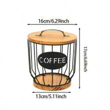 1pc Coffee Capsule Storage Box, Multi-Functional Fruit Basket, Snack & Candy Organizer, Desktop & Coffee Table Decor With Lid - Multicolor - View 6