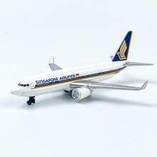 Singapore Airlines Model Airplane, Die-Cast Metal Model Airplane, Suitable For Collection And Holiday Gifts - White - View 3