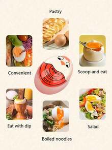 1pc Cute Egg Timer, Suitable For Boiling Eggs, Can Set Soft-Boiled, Medium-Boiled, Hard-Boiled Eggs, Kitchen Breakfast Cooking Assistant, Teacher Gift, Halloween Decoration Tool, Kitchen Accessory, Home Set, Autumn Home Decor, Room Essential, Autumn Decoration - Multicolor - View 10