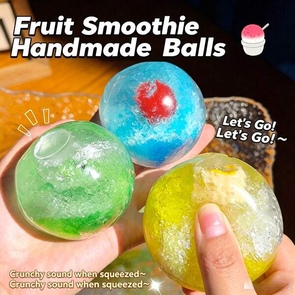 2026 New 1PC Fruit Smoothie Squishy, ASMR Crunchy Healing, Moldable Coconut Oil, Stress Relief, Birthday/Holiday Surprise Gift, Desk Decor Party Favor, Spring/Summer, For Adult Women, Squishies Dumpling Stock-Squishy Toy