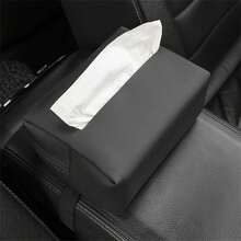 1件裝汽車多功能面紙盒 PU皮革遮陽板與扶手儲物配件 創意汽車面紙盒 扶手盒 座椅靠背懸掛面紙袋 車用抽屜 車飾配件 - A - 查看 6