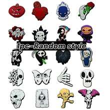20PCS/10PCS/3PCS/1PC- Halloween PVC Shoe Decorations, Gothic-Style Skeleton And Ghost Designs,DIY Accessories,Women's Shoe Decorations/Sandal Decorations/Beach Shoe Ornaments.Halloween Party Giveaways.Halloween/Summer Break.Back-To-School - View 8