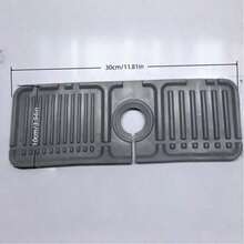Protector de salpicaduras para grifo, alfombrilla antideslizante para desagüe de fregadero/función de secado rápido integrada, muy conveniente. Se integra perfectamente con el estilo minimalista y la decoración del hogar para cocina, tocador de baño y lavabo de baño, accesorio práctico para el hogar - multicolor - Ver 13