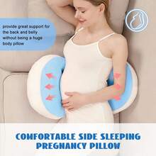 Hauture Side Sleeper Pregnancy Pillow – Memory Foam Maternity Body Pillow For Back, Belly & Leg Support, Adjustable Travel Wedge Cushion For Pregnant Women - Mint Blue - View 5