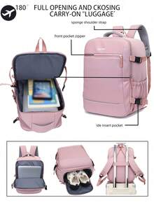 Travel Backpack For Men, Lightweight, Suitable For Short Trips, Commuting, Travel Luggage Bag, Large Capacity, Laptop, Book Bag - Multicolor - View 2