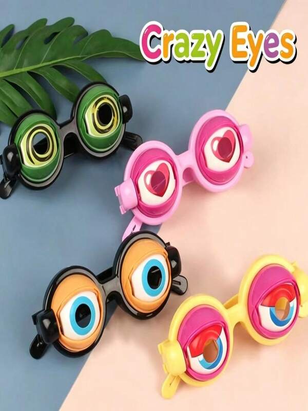 1 Set Funny Novelty Glasses Props, Creative Humorous Photo Props, April Fools' Day Halloween Party Props, Quirky Frames, Birthday Party Atmosphere Gift