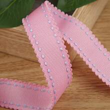 Cinta de doble cara con borde ondulado festoneado y puntos acanalados para accesorios para el cabello DIY, embalaje de flores, ropa, sombreros y lazos - Multicolor - Ver 11