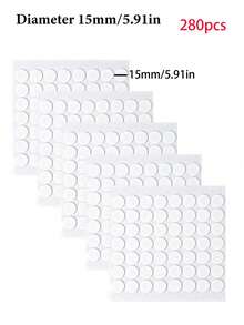 500pcs 10mm Candle Wick Stickers, Heat Resistant Double-Sided Adhesive Stickers For Candle Making, DIY Crafts - White - View 7