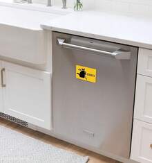 HSSPIRITZ Funny Cat Cute Cartoon Clean Dirty Dishwasher Magnet, Washing Machine Magnet Flip, Black Cat Kitchen Refrigerator Clean Dirty Sign, Double Sided Strong/Non Scratch For Mom - ColorA - View 6