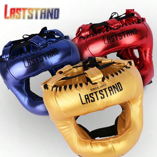 LASTSTAND Crossbar Closed Headgear With Nose Bridge Protection, Full Coverage Boxing Head Guard For Adults, Sanda Muay Thai Taekwondo Protective Gear