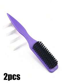 1 Peça Pente de Cabelo/Escova de Barba Unissex, Pente de Estilização de Cabelo Profissional Sem Fragrância, Pente Gradiente e Escova de Limpeza de Corte de Cabelo, Ferramenta de Cuidados Suave, Escova para Cabelo Grosso/Fino, Adequado para Uso no Banheiro, Massagem no Couro Cabeludo, Viagem & Férias, Vida Diária - Quadrado - Visão 25