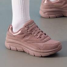 Skechers Women's Suede And Mesh Retro Chunky Sneakers, Casual Athletic Shoes - Dusty Pink - View 4