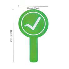 12pcs True/False Judgment Handheld Paddles, Green Checkmark Red Cross Double-Sided Handheld Signs, Lightweight For Q&A Interaction, Quick Response Scoring, Competition, Event Voting, Thick Material Durable And Easy To Grip - A - View 2