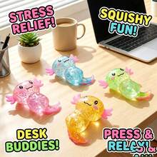 1pc Maltose Ice Cube/Salamander Squishy Toy - Finger Stress Relief Squeeze - Anxiety Relief Tool - Relaxing Party Gift - 2026 New Style - Gift For Friends - Collectible Gift - Holiday Gift - Birthday Gift - Thoughtful Gift - NNL44 - View 9