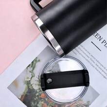 1200ml Double-Layer Stainless Steel Vacuum Insulated Water Bottle, Suitable For Outdoor Sports And Automotive Use, Comes With Large Capacity Cup And Plastic Straw - Multicolor - View 7