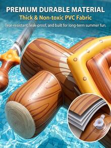 Pool Battle Float Toy Inflatable Battle Shield, Lightweight Durable Compact Design, Suitable For Home, Dorm, Beach, Lake, Pool Party, Outdoor Use, Fun Summer Water Games - Multiple Styles - View 10
