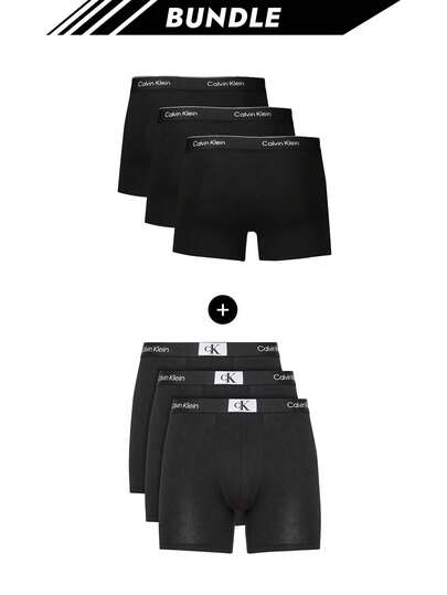 Calvin Klein [Bundle] 3 Packs Men's Boxers + Underwear 3 Packs Men's Briefs