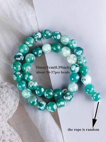 1 Strand 6/8/10mm Natural Stone Ice Fire Agates Beads Mint Green Round Loose Gemstone Beads For Jewelry Making DIY Bracelet Necklace ﻿ - Multicolor - View 10