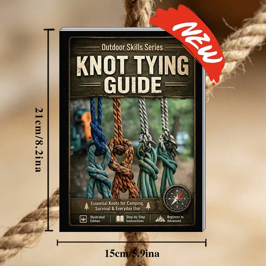 40-Page Comprehensive Outdoor Knot Tying Guide From Beginner To Advanced! Step-By-Step Illustrated, Covering Camping, Survival, And Daily Life Practical Knots, Solving Pain Points Of Beginners Not Knowing How To Tie Knots, Unstable Knots, And Helplessness In Outdoor Emergencies, Portable And Easy To Carry, Suitable For Outdoor Travel And Home Life. - A - View 1