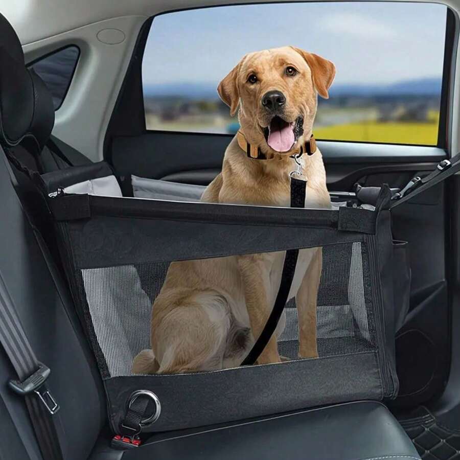 大型汽車寵物犬籠旅行車墊 前座寵物墊 狗籃 - 彩色 - 查看 1
