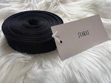 JIAKAI 1 Inch Wide 10 Yards Nylon Webbing Strap,Polypropylene Straps For Bags, Hammocks, Outdoor Climbing And DIY Making Luggage Strap, Pet Collar, Backpack Repairing(Black) - ColorA - View 2