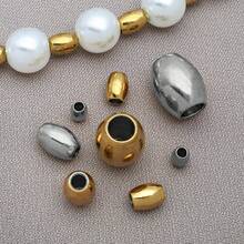 5pcs/Pack 3/4/5/8mm Stainless Steel Round Beads With Large Hole, Jewelry DIY Accessories, Pendant, Bracelet, Necklace Components - Multicolor - View 8