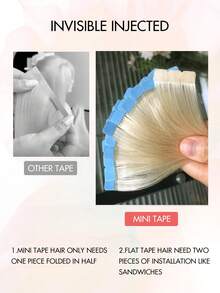 Invisible Hair Extensions Double-Sided Seamless Tape-In Extensions 12-24 Inches With Mini Tape - S60 - View 10