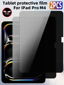 2片裝隱私鋼化玻璃螢幕保護貼，相容 iPad/Galaxy Tab/Surface Pro 8/Fire HD 10/Honor Tablet/MatePad，防窺鋼化玻璃膜，防刮耐衝擊 - 黑色 - 查看 32