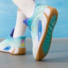 Nike 新款實戰訓練緩震場上比賽青少年運動大童籃球鞋 - 薄荷綠/藍色 - 查看 8