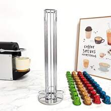 Coffee Capsule Storage, Holds 40 Capsules, Fits 3.8CM Size Coffee Capsules, Rotatable - Multicolor - View 5