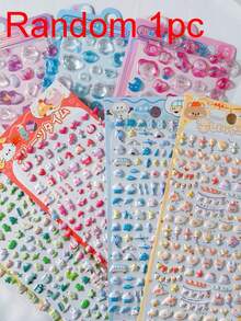 3D Crystal Stickers, Sushi Pattern, Japanese Classic Dancer Stickers, DIY Decoration Craft Materials, Scrapbook Stickers - Multicolor - View 11