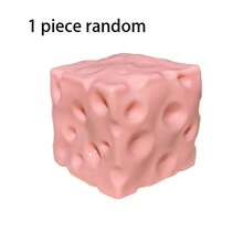 Food Model Squeeze Toy, Pink Square Cheese Block Toy, Slow Rebound TPR Squishy Toy, Creative Party Gift For Holiday Gatherings - Multicolor - View 10