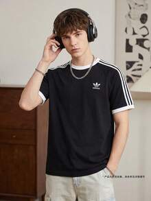 Adidas Originals Kaos Rajut Lengan Pendek Tanpa Kerah Pria SS TEE M TKT7762 - Hitam - View 2
