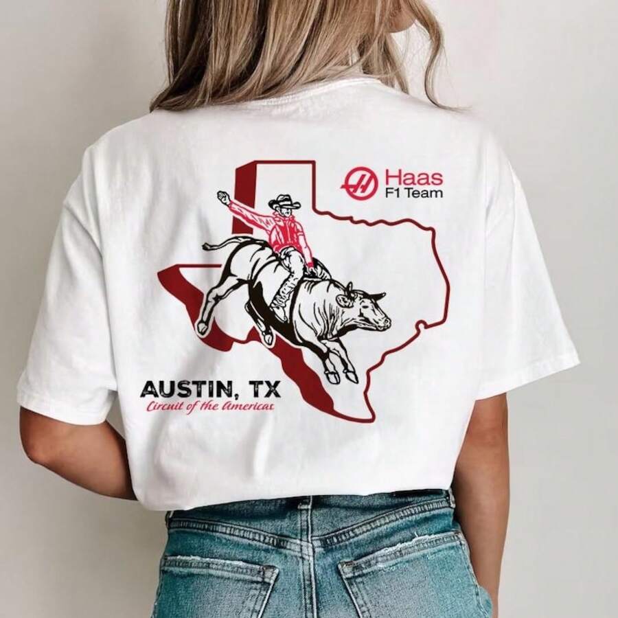 US Grand Prix Design Shirt Haas - Weiss - Übersicht 1
