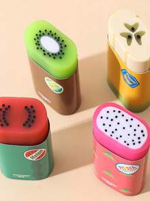 1/4/8 Stück Obstförmige Radiergummis, leicht zu reinigen mit weniger Staub, Wassermelone/Kiwi/Drachenfrucht/Banane Radiergummis, lustige Schreibtischaccessoires, Schulgeschenke, Klassenzimmer-Belohnungen, Party-Mitbringsel - Fruchtserie - View 4