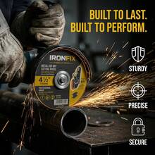 Angle Grinder Cutting Disc, 4-1/2" Cut Off Wheels 5 Pack, Metal Grinding & Chop Saw Blades, Aluminum Oxide Abrasive, 7/8" Arbor - default - View 3