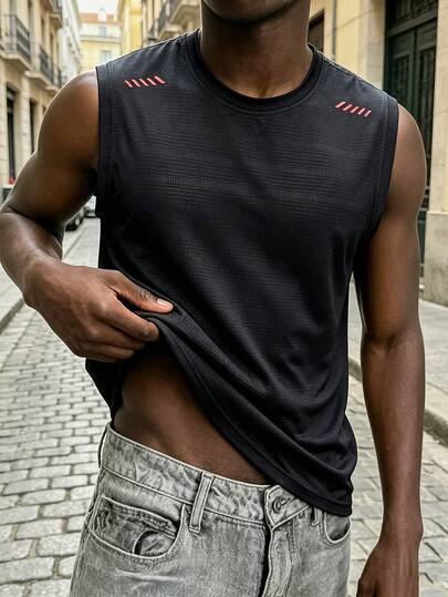 Áo tank top thể thao không tay dành cho nam, áo thun không tay thường ngày.