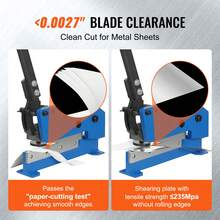 Cizalla Manual para Chapa Metálica de 270 mm Cortadora de Chapa de Sobremesa Herramienta de Corte para Procesar Chapas de Metal Duro para Constructores y Aficionados Al Bricolaje - 1/4" - Ver 4