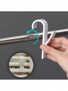 16/8/4/2pcs Multi-Function Towel Rack Hooks, Strong Load-Bearing Non-Slip Bathroom Storage Rack, No-Drill Kitchen And Bedroom Storage Rack, Bathroom Radiator Toilet Radiator Bar Bracket Hooks (Suitable For Hanging Bath Towels/Clothes/Cleaning Tools) - Multicolor - View 7