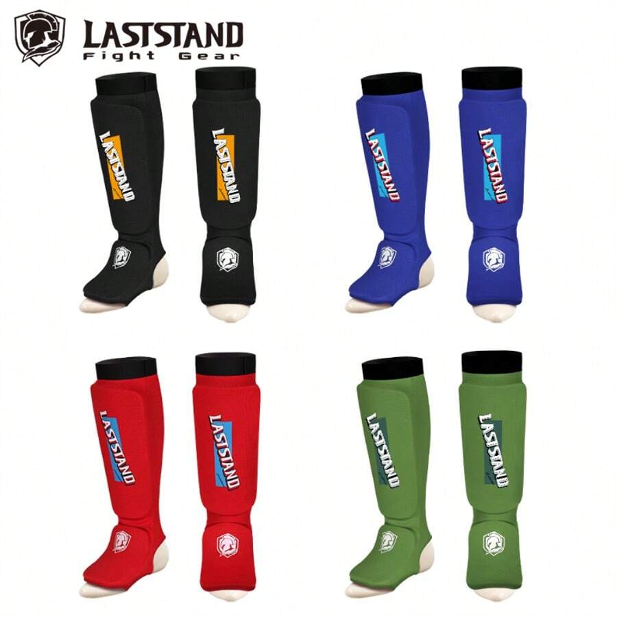 LASTSTAND Knitted Leg Guards With Foot Instep Protection Shin Guards For Boxing, Kickboxing, Muay Thai, Karate, Adult And Youth Unisex