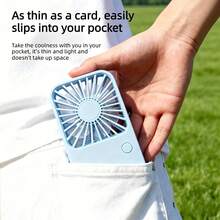 Nuevo ventilador portátil, ventilador de bolsillo mini recargable de escritorio, ventilador pequeño de mano con soporte, funcionamiento silencioso, recargable, ideal para regalar, regalo perfecto para estudiantes y parejas, para camping al aire libre y viajes por carretera - Multicolor - Ver 6