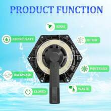272531 6-Way Multiport Top Valve Compatible With Pentair Sand Dollar Pool And Spa Sand Filters, 1-1/2 Inch Clamp Style Valve, Replace 262504 262505 262506 - As Pic - View 4