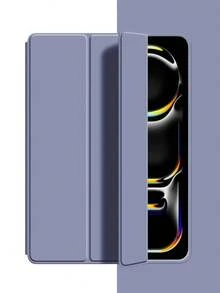 Mini/Air/Pro/9.7/10.2/11.0/10.9 吋/第10代/第11代/Air 11 2024/2025 平板電腦翻蓋保護殼，智慧睡眠/喚醒，純色商務風，親膚布料，輕巧便攜，軟殼包覆，紫色 - 紫丁香色 - 查看 10
