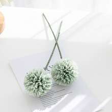 4/24/200pcs Artificial Chrysanthemum Ball, Dandelion, Hydrangea Combination Bouquet, Suitable As Gift For Friends, Bride, Wedding Bouquet, Also Applicable For Home, Office, Cafe, Party, Wedding Decoration - Green - View 5