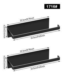 1/2 piezas Soporte magnético para toallas de papel, adecuado para refrigerador, lavadora y microondas - Diseño ahorra espacio, fácil de desmontar e instalar, accesorio para cocina y baño - Negro - Ver 11