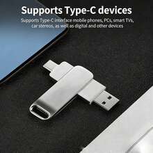 2TB 3-In-1 USB Flash Drive หน่วยเก็บข้อมูลภายนอก เข้ากันได้กับโทรศัพท์/IPod/คอมพิวเตอร์/IOS และ Android/PC - ดู 4